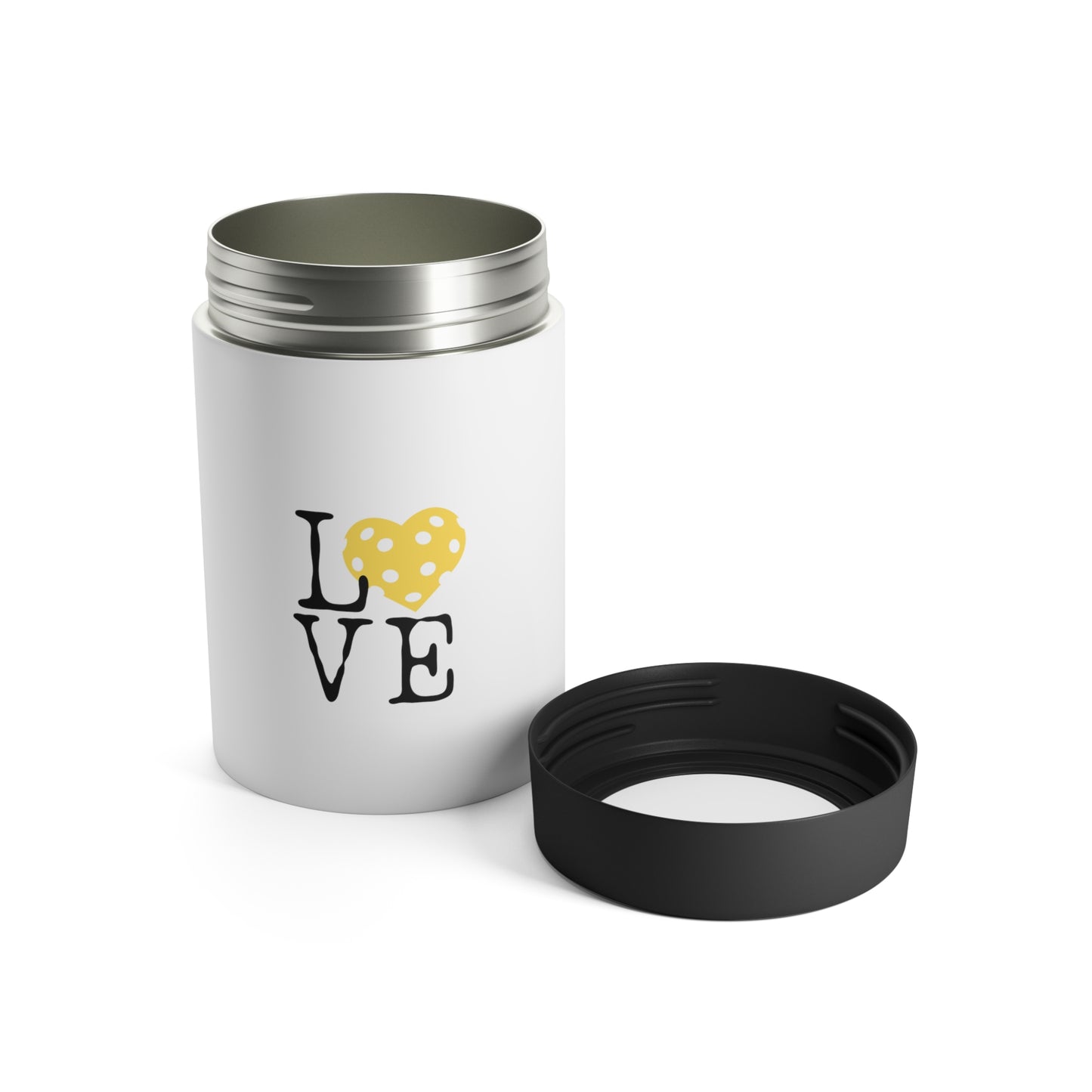 Pickleball Yellow Heart Love Can Holder