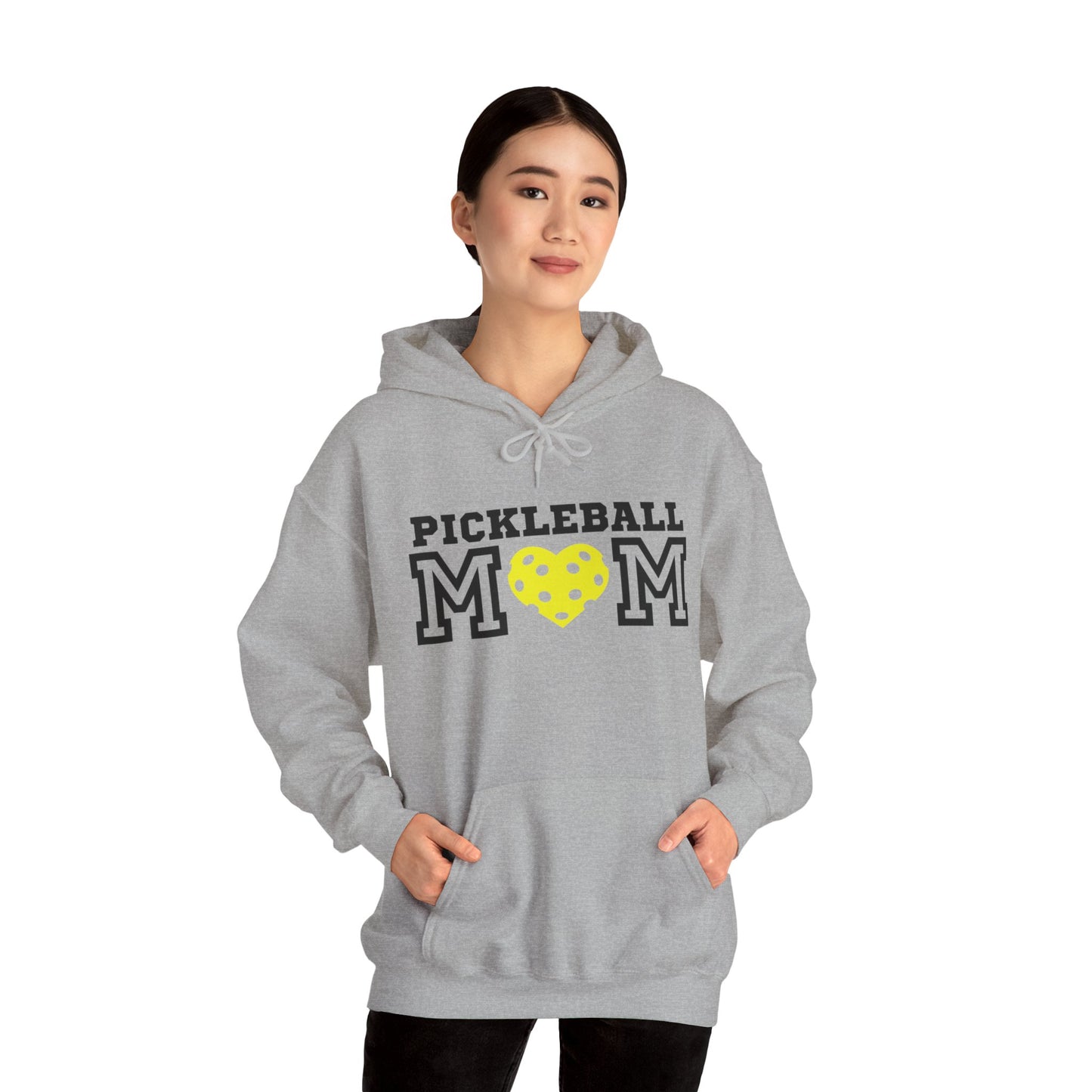 Pickleball Mom Yellow Heart Hoodie