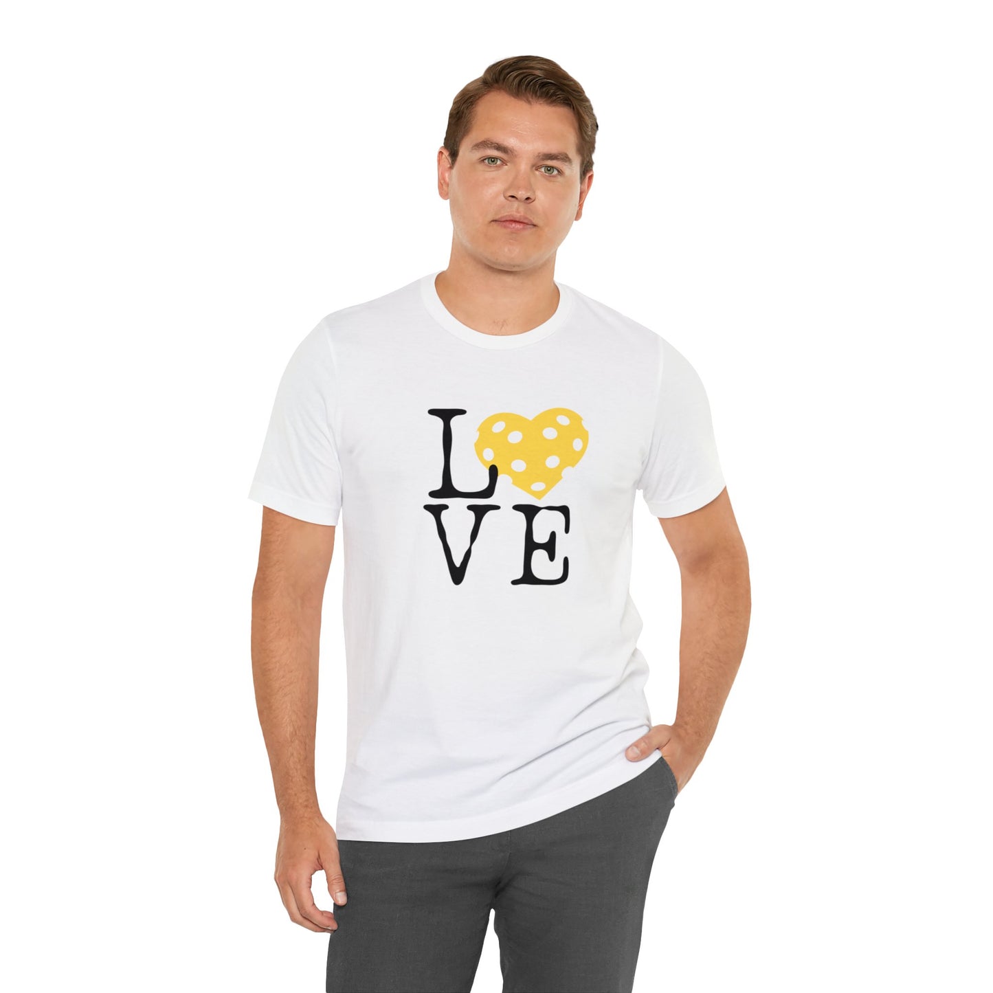 Pickleball Yellow Heart T-shirt