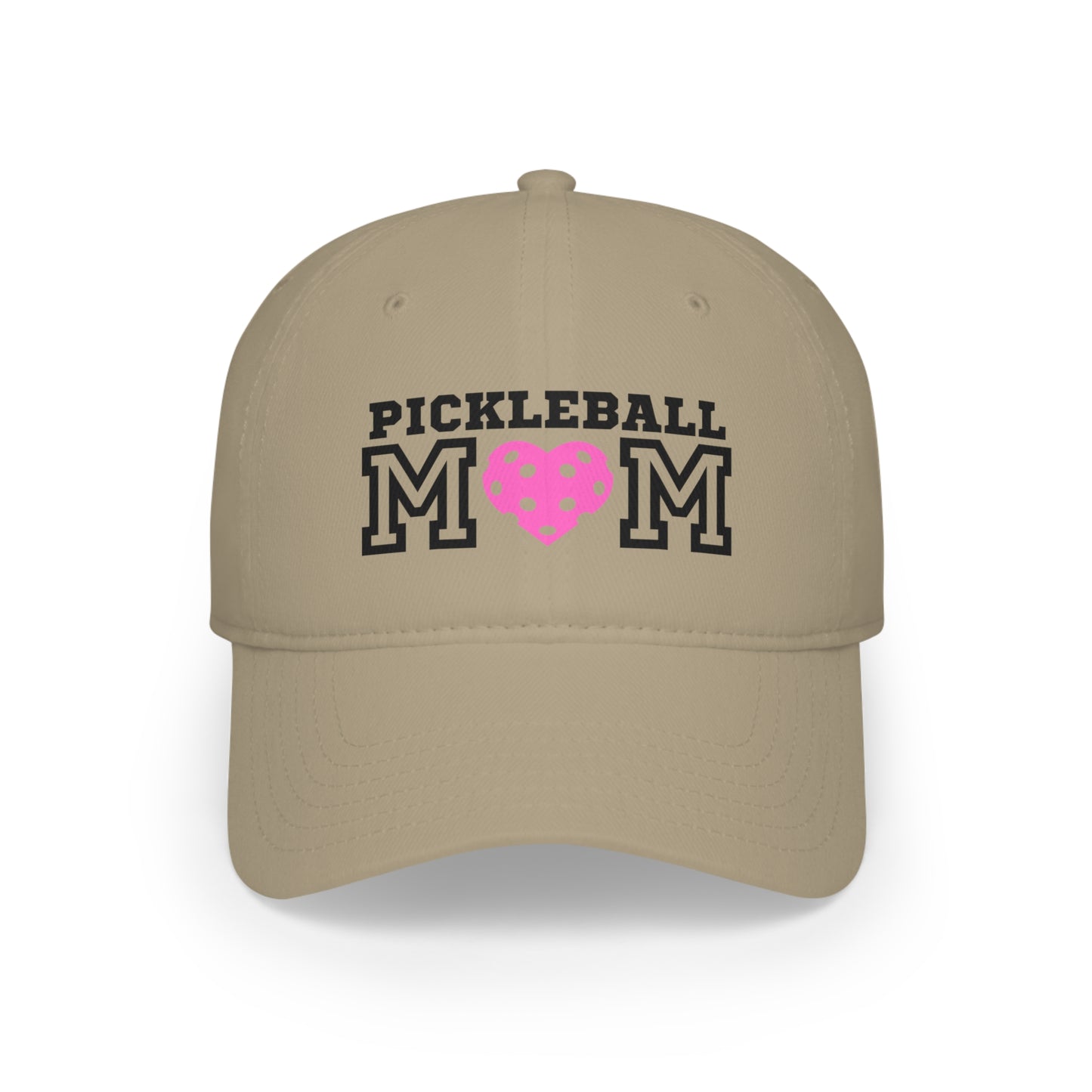 Pickleball Mom Pink Heart Low Profile Hat