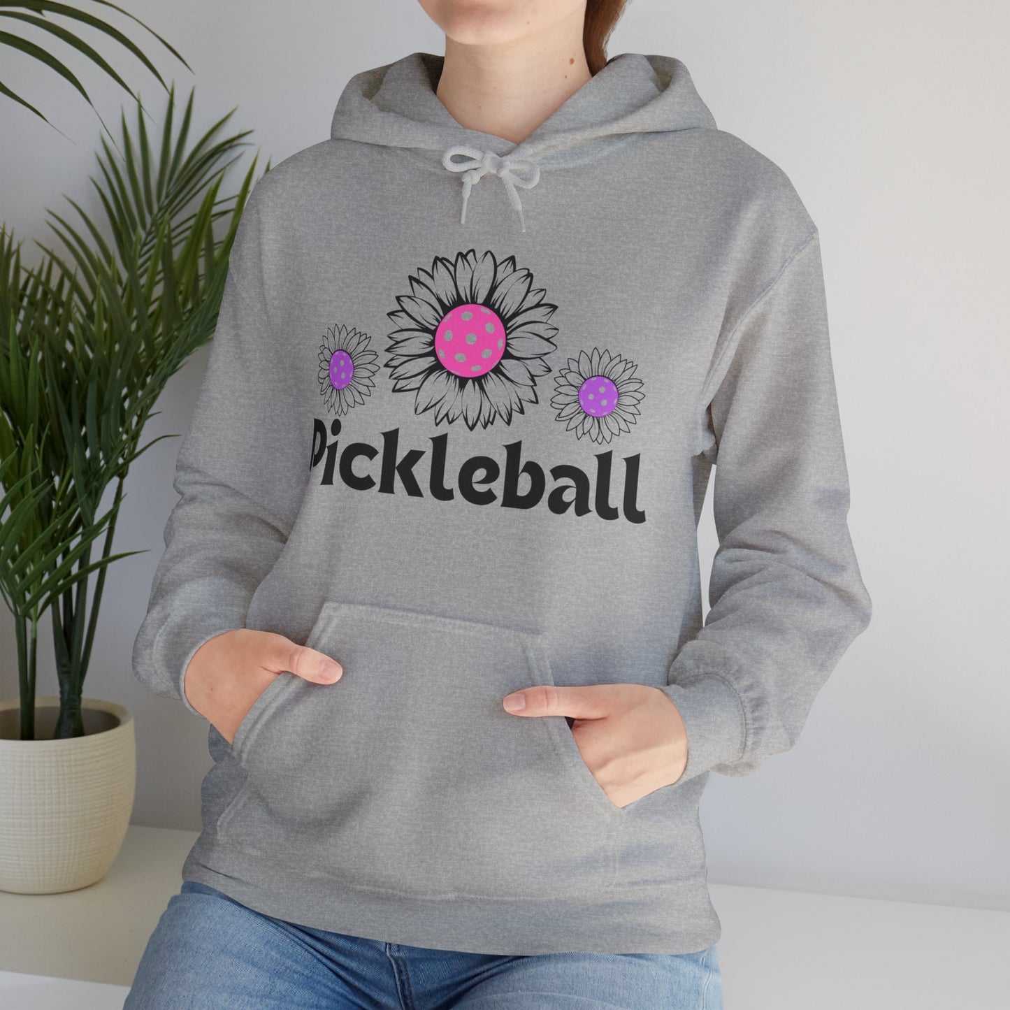 Pickleball 3 Flowers Hoodie