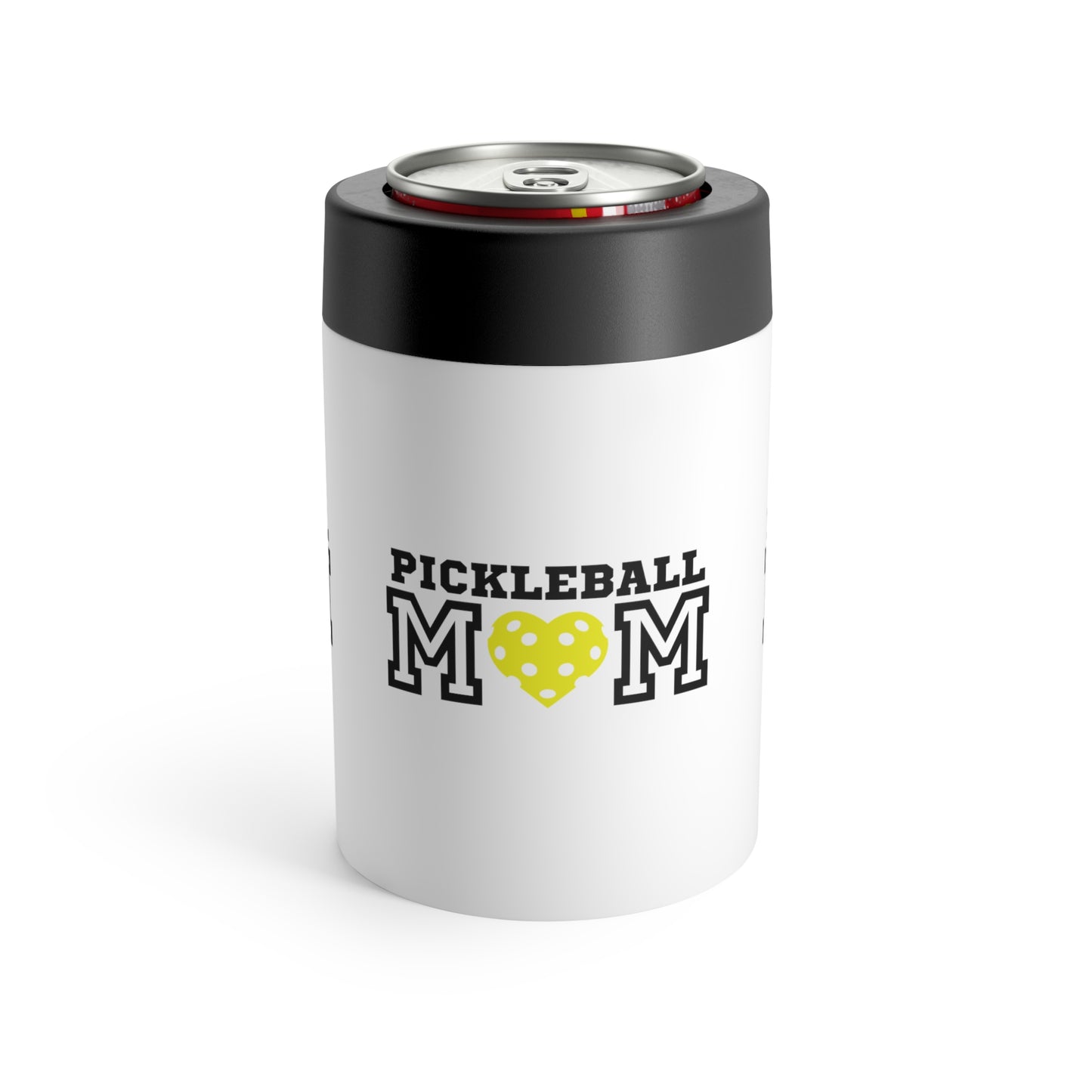 Pickleball Mom Yellow Heart Can Holder
