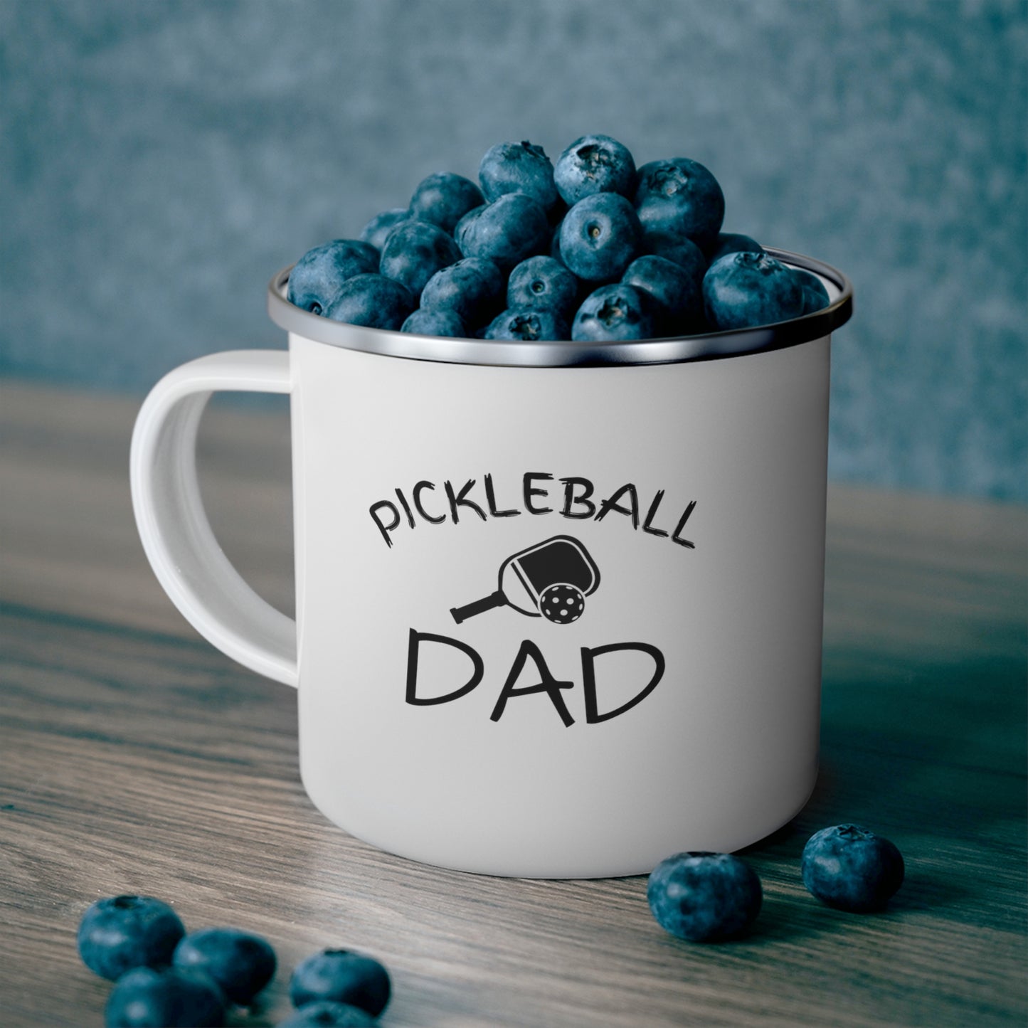 Pickleball Dad Enamel Camping Mug