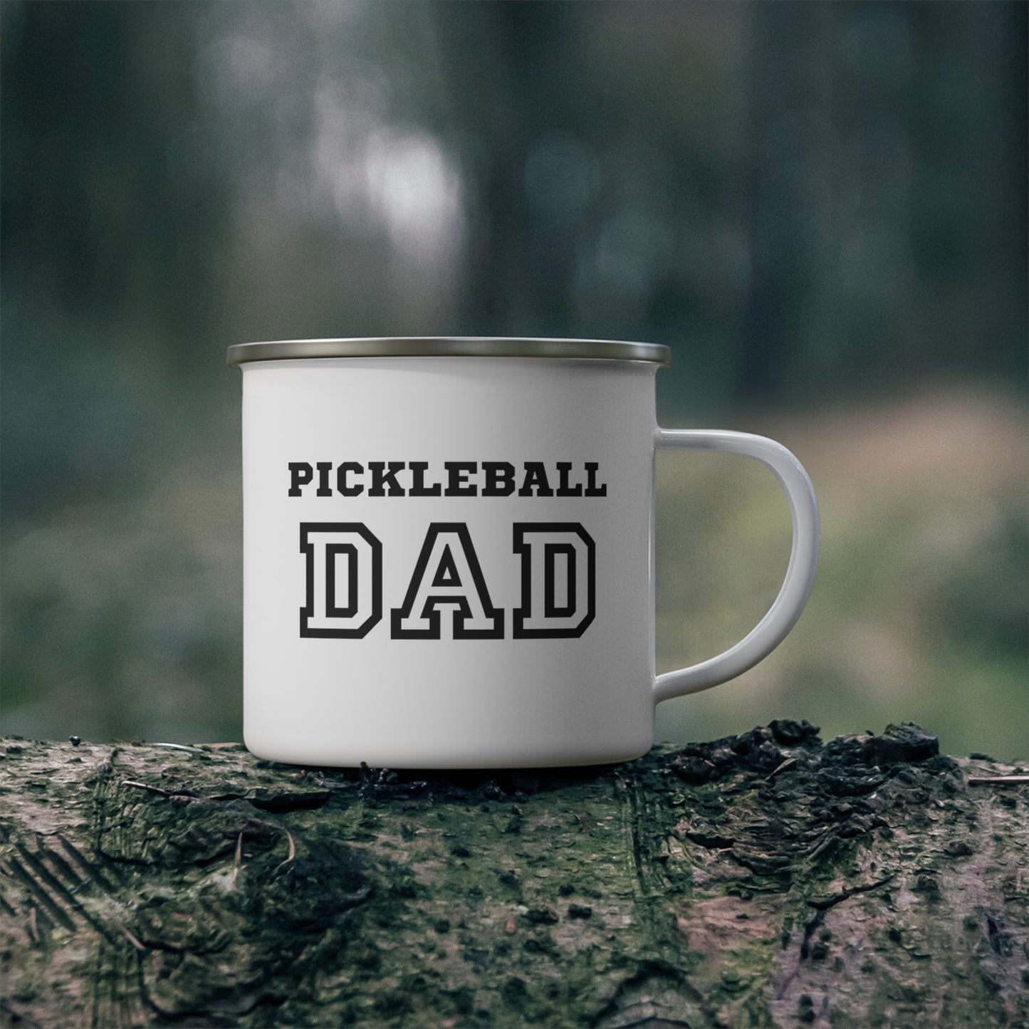 Pickleball Dad Enamel Camping Mug