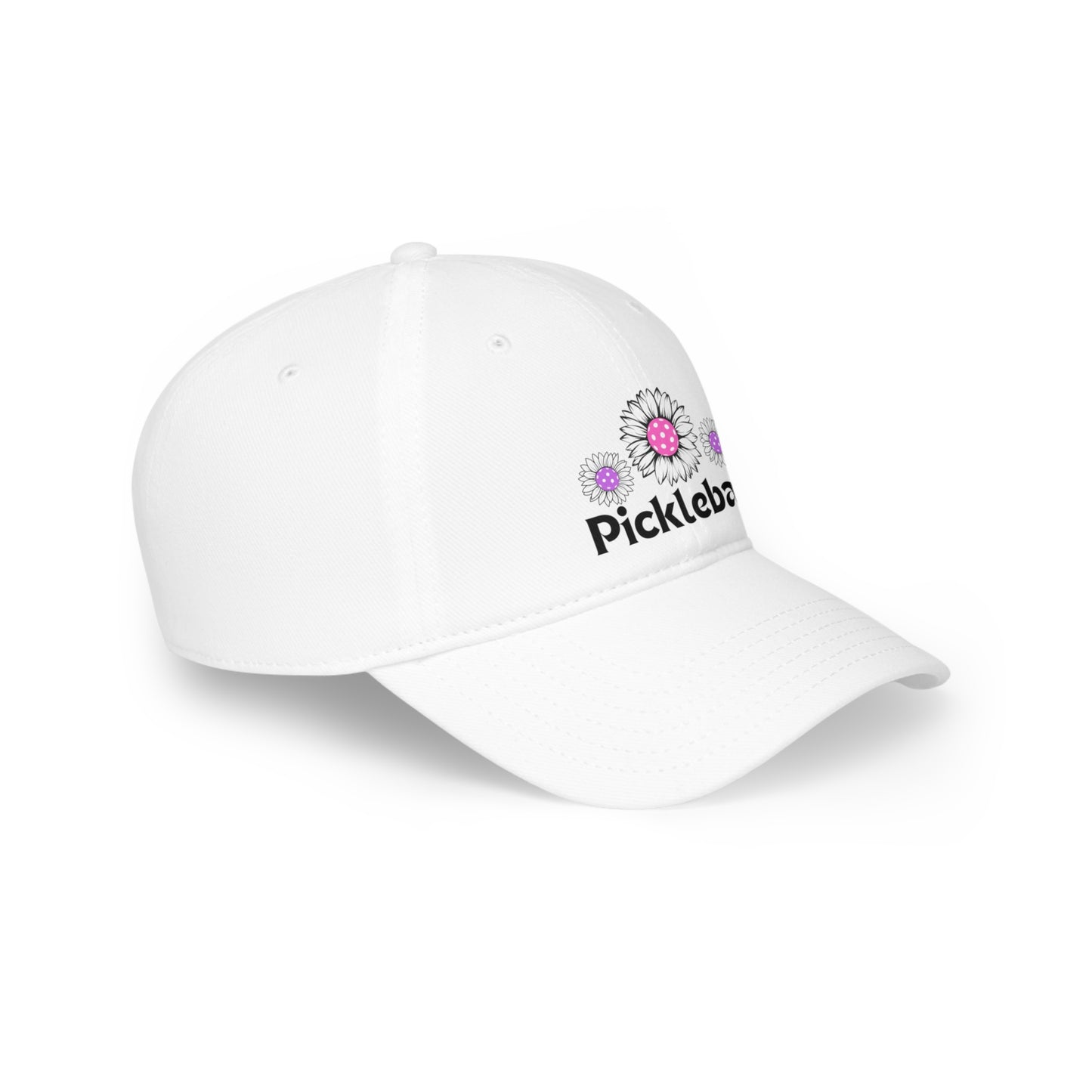 Pickleball 3 Flowers Low Profile Hat