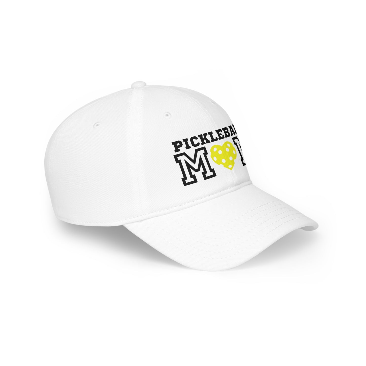 Pickleball Mom Yellow Heart Low Profile Hat