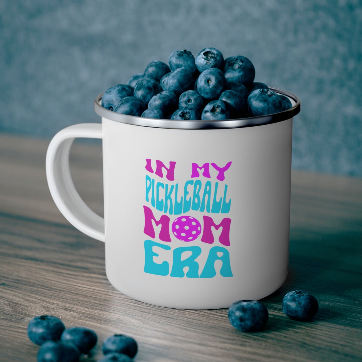 In My Pickleball Mom Era Enamel Camping Mug