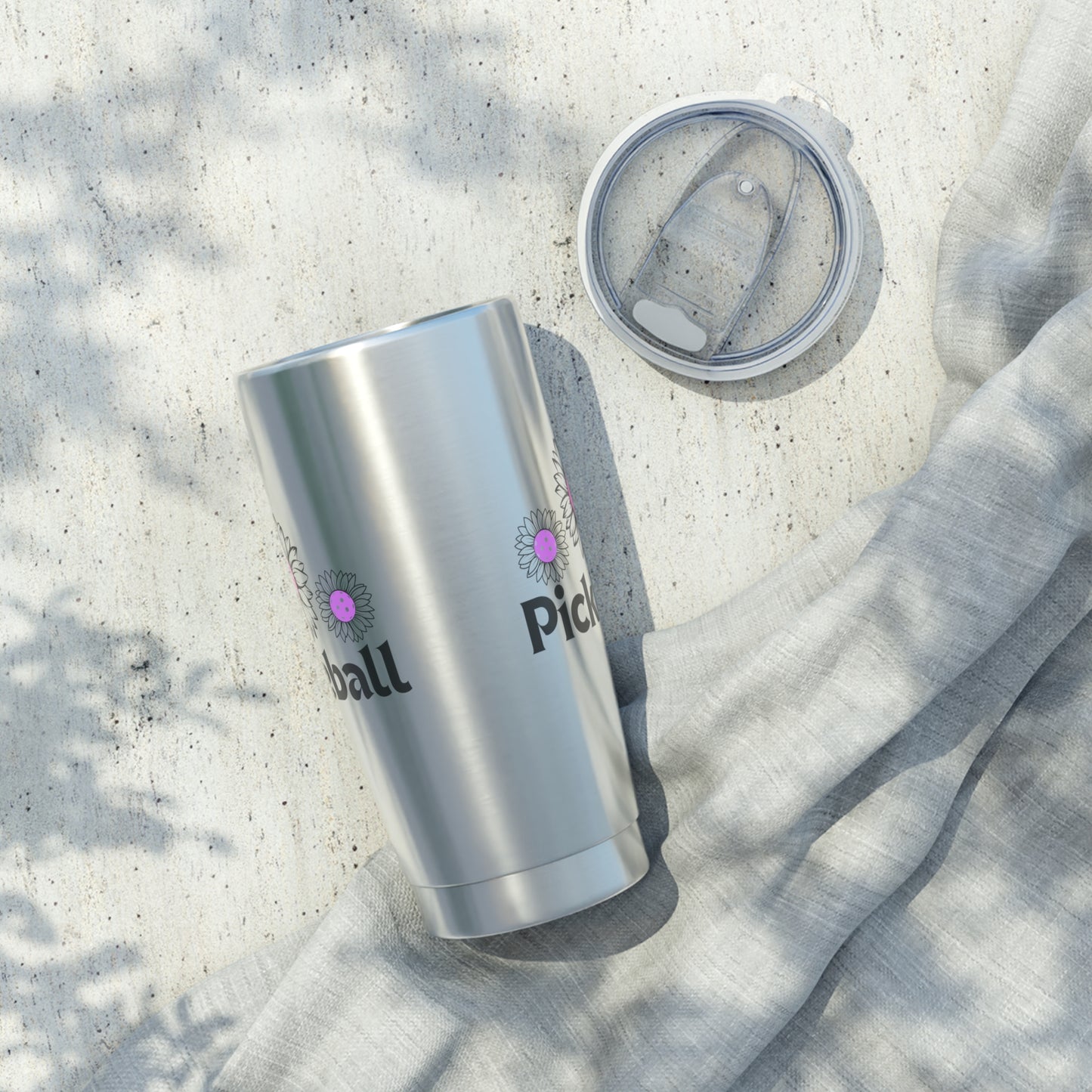 Pickleball 3 Flowers Tumbler