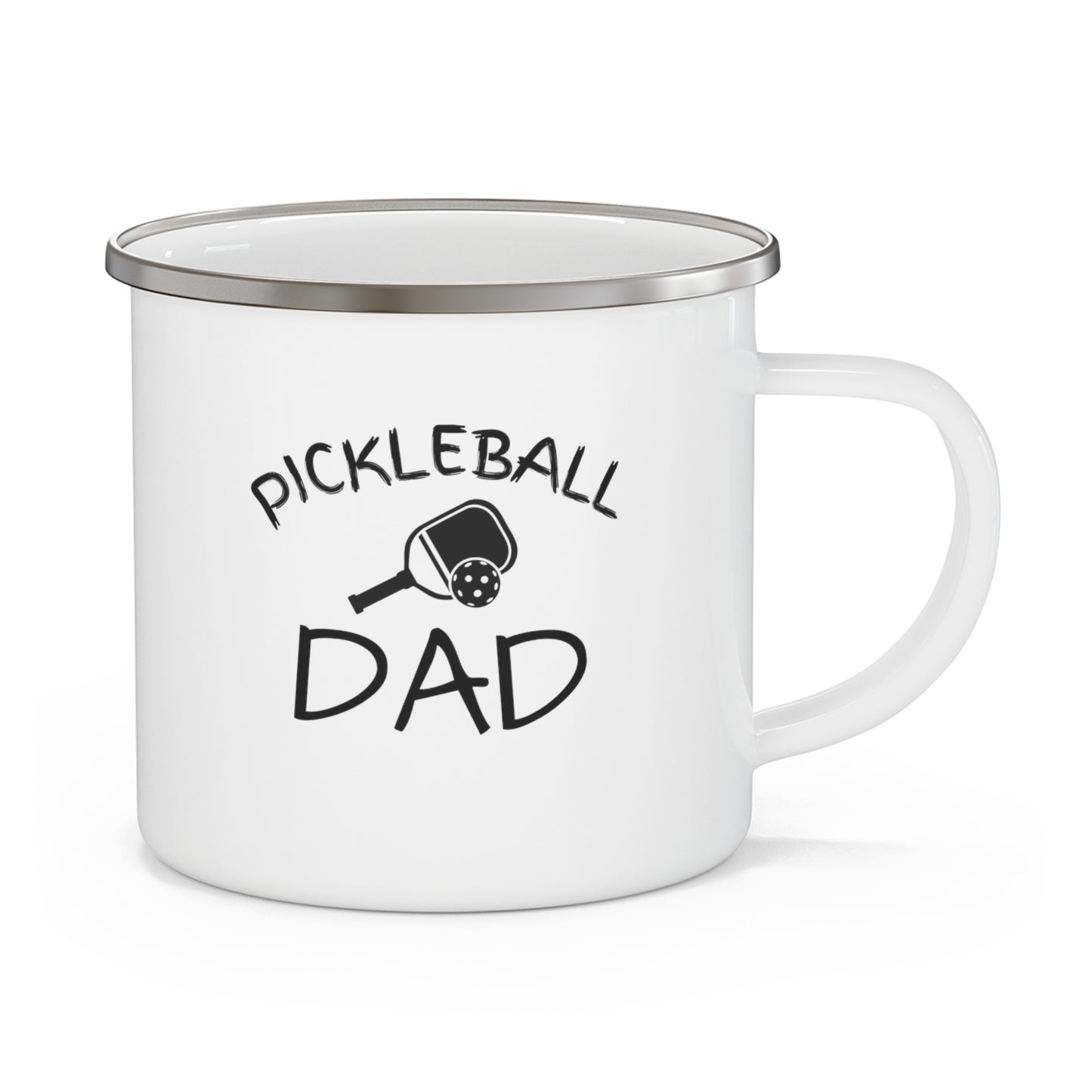 Pickleball Dad Enamel Camping Mug