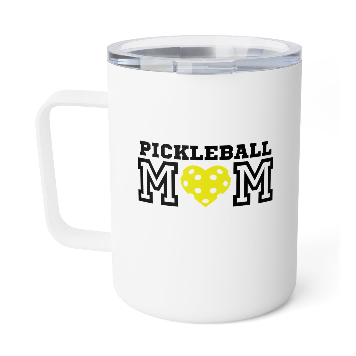 Pickleball Mom Yellow Heart Insulated Mug