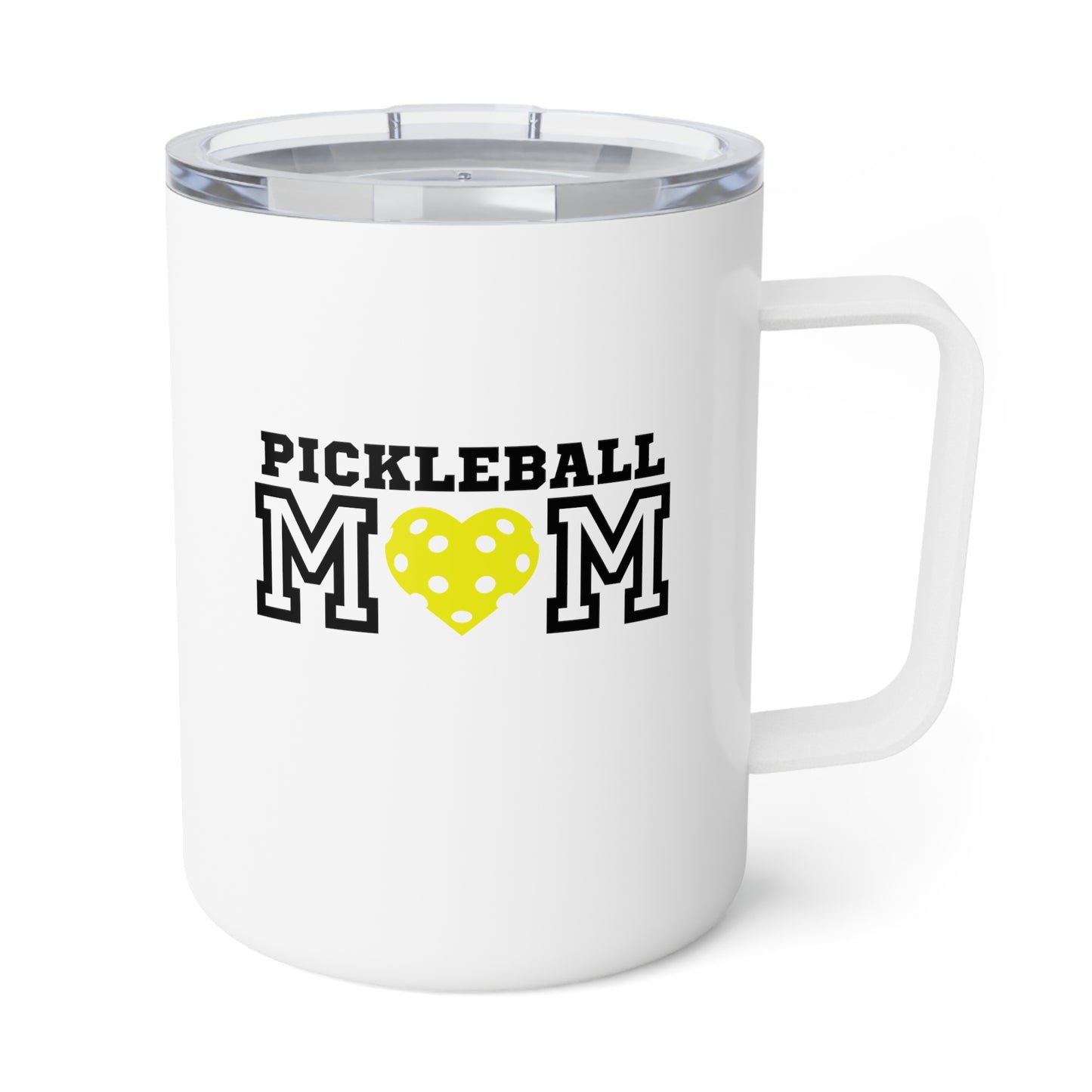 Pickleball Mom Yellow Heart Insulated Mug