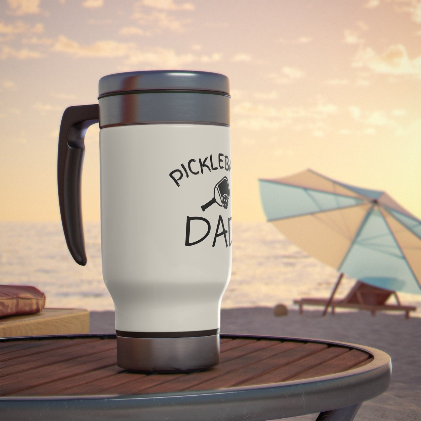 Pickleball Dad Stainless Steel Travel Mug