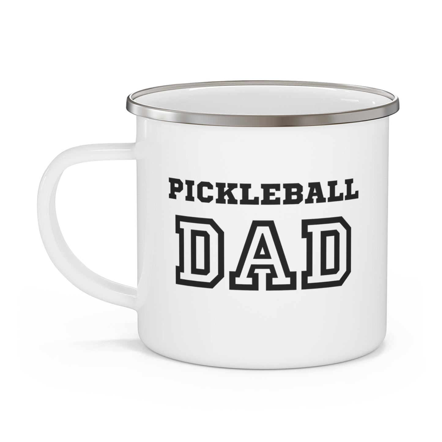 Pickleball Dad Enamel Camping Mug