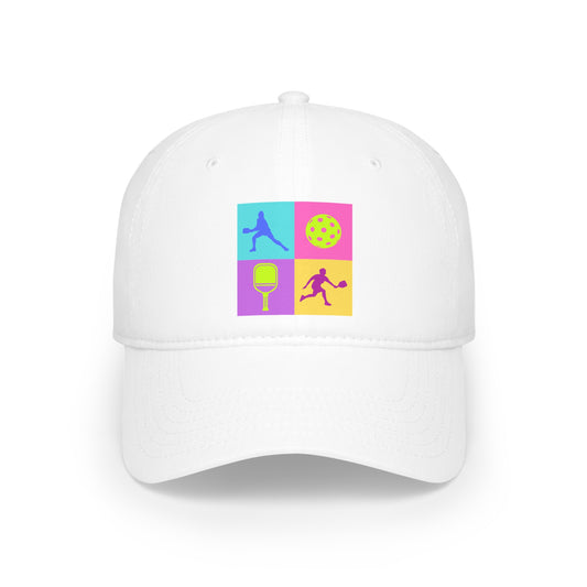 Pickleball Pop Art Low Profile Hat