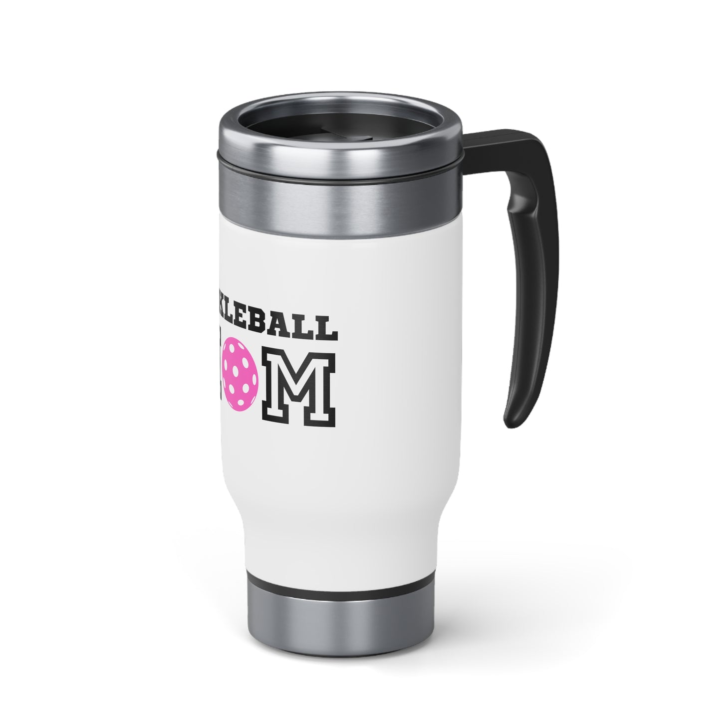 Pickleball Mom Pink Stainless Steel Travel Mug