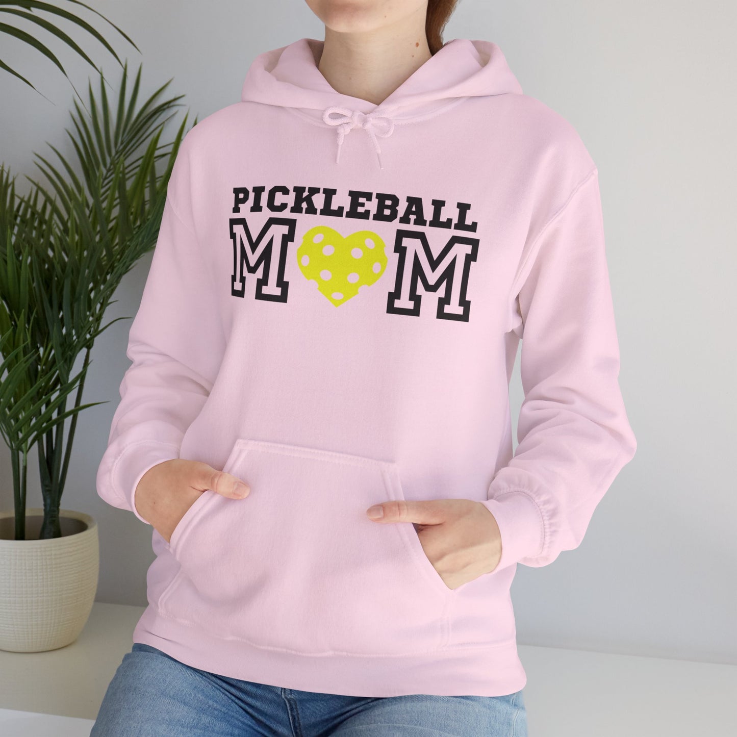 Pickleball Mom Yellow Heart Hoodie
