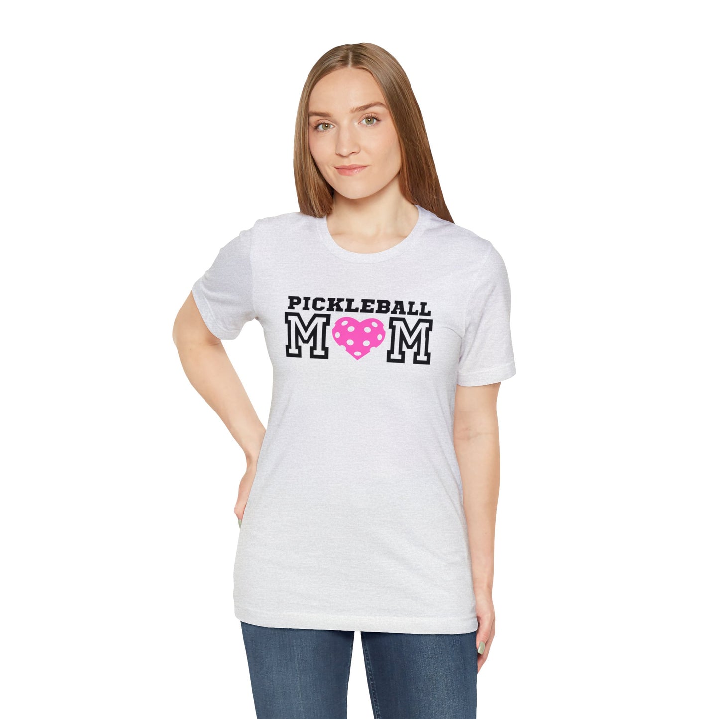 Pickleball Mom Pink Heart T-shirt