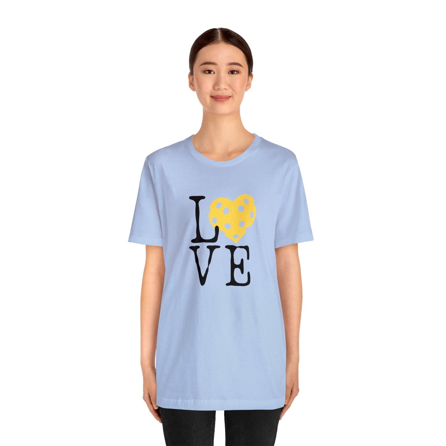 Pickleball Yellow Heart T-shirt