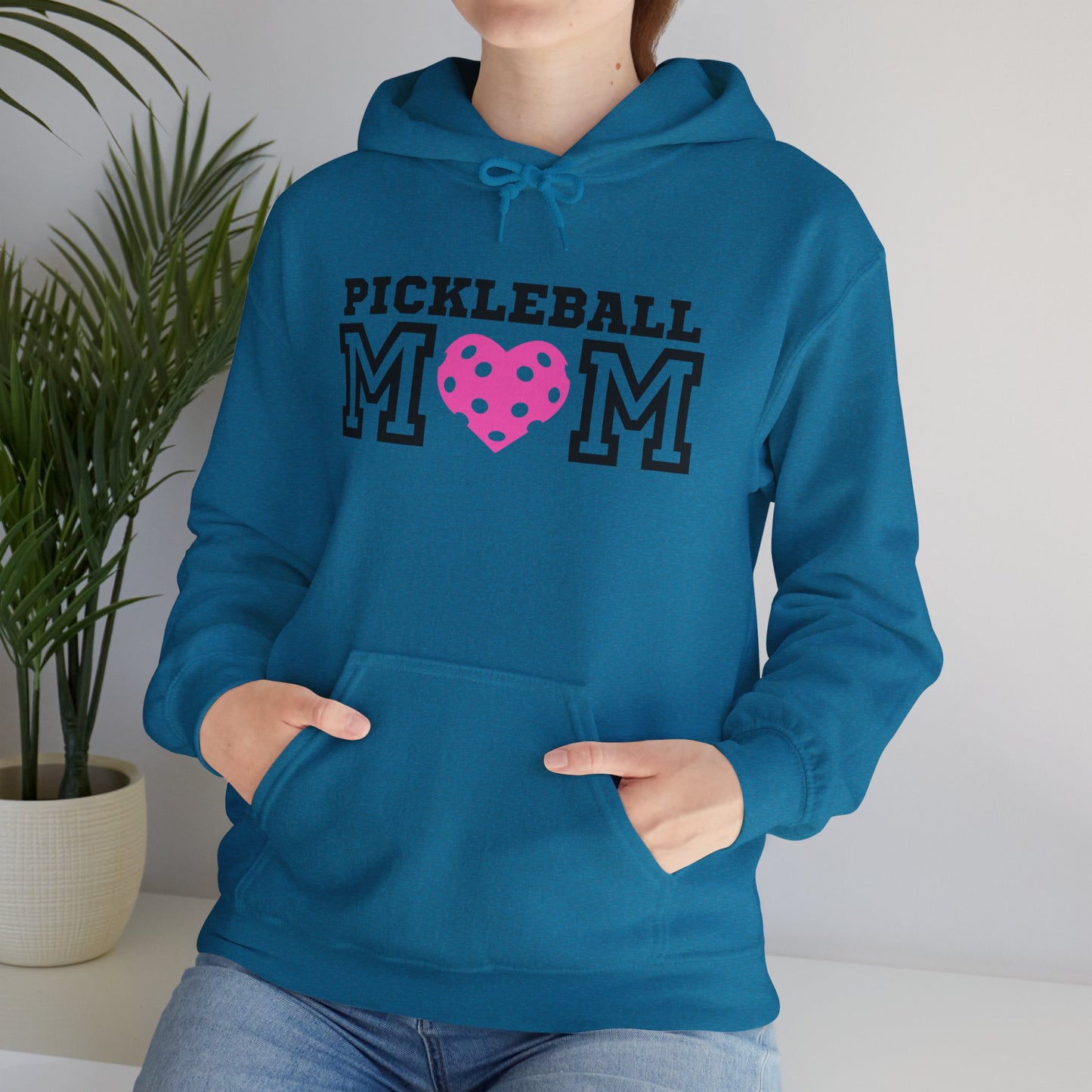 Pickleball Mom Pink Heart Hoodie