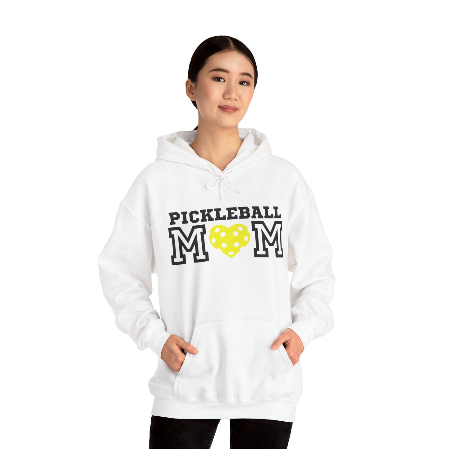 Pickleball Mom Yellow Heart Hoodie