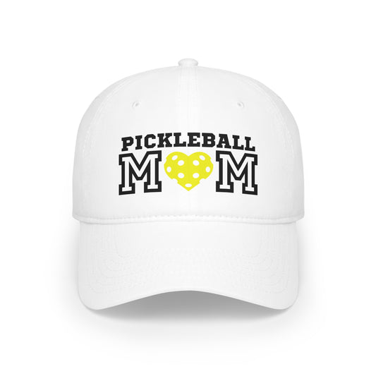 Pickleball Mom Yellow Heart Low Profile Hat