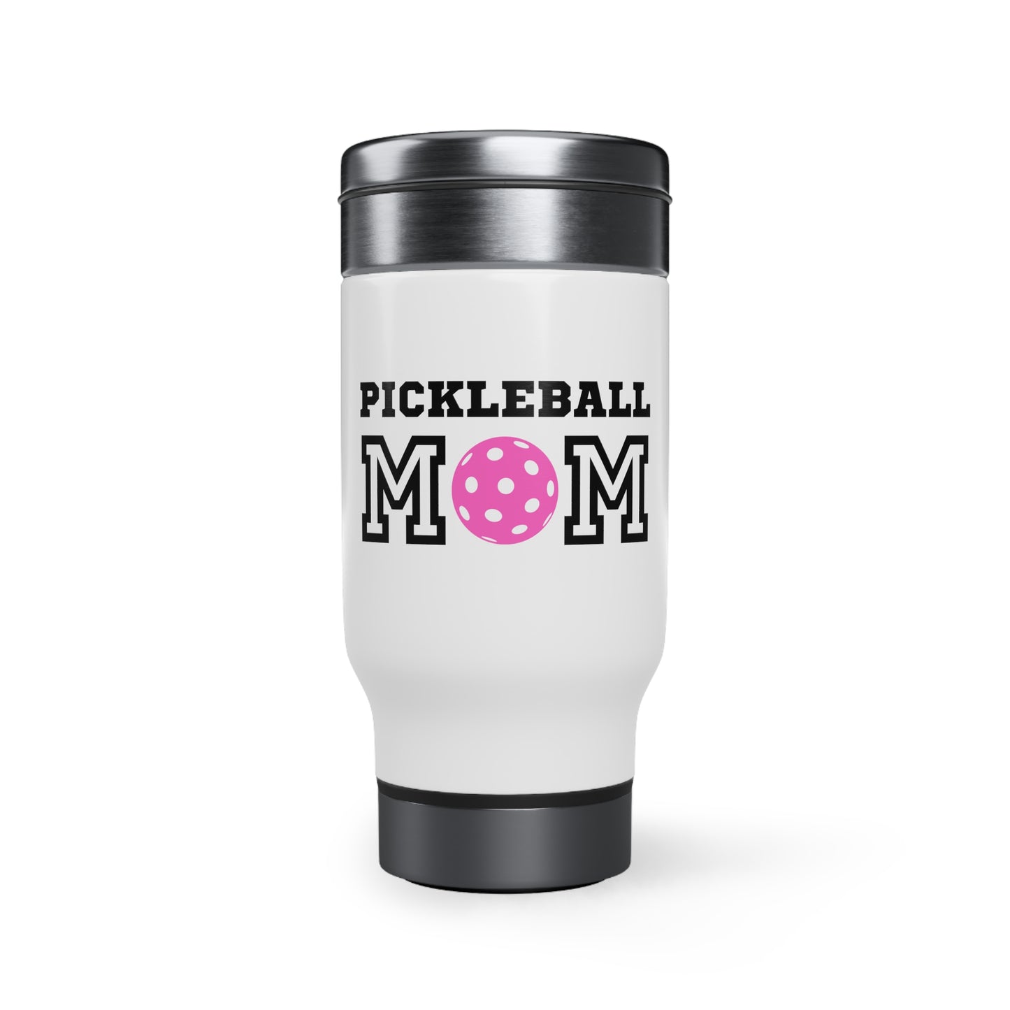 Pickleball Mom Pink Stainless Steel Travel Mug