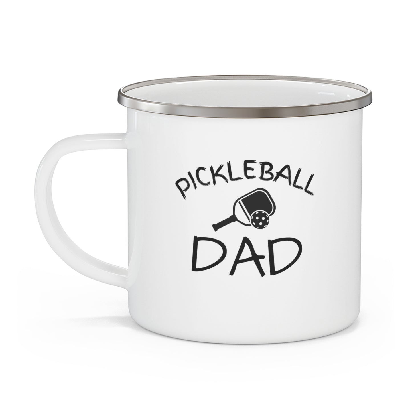 Pickleball Dad Enamel Camping Mug