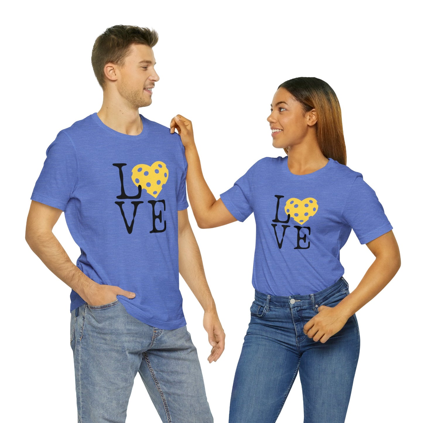 Pickleball Yellow Heart T-shirt