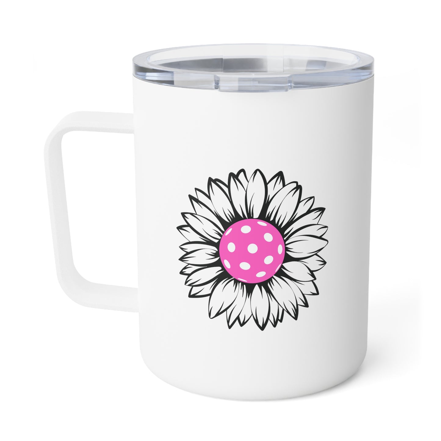 Pickleball Flower Insulated Mug
