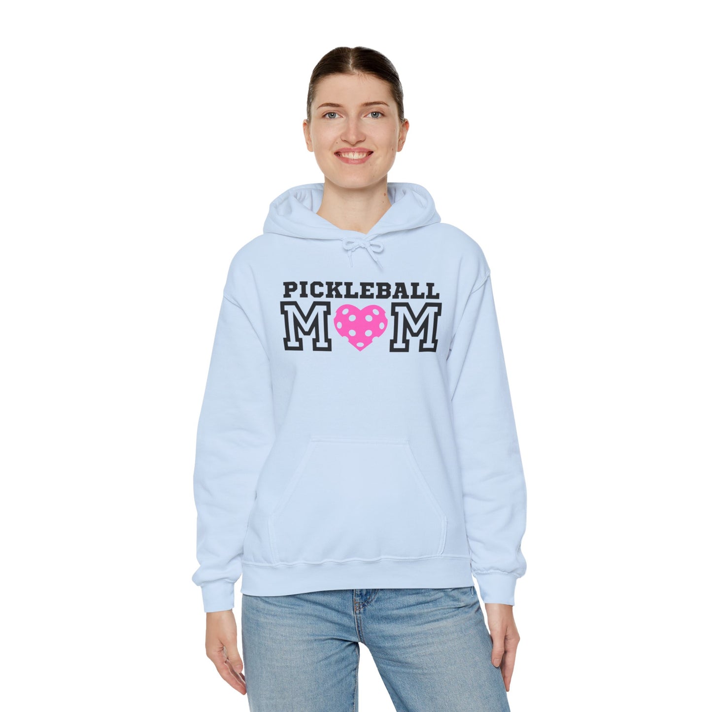 Pickleball Mom Pink Heart Hoodie
