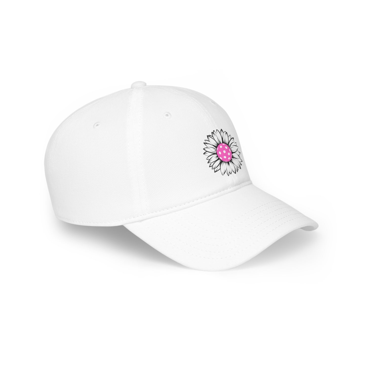 Pickleball Flower Low Profile Hat