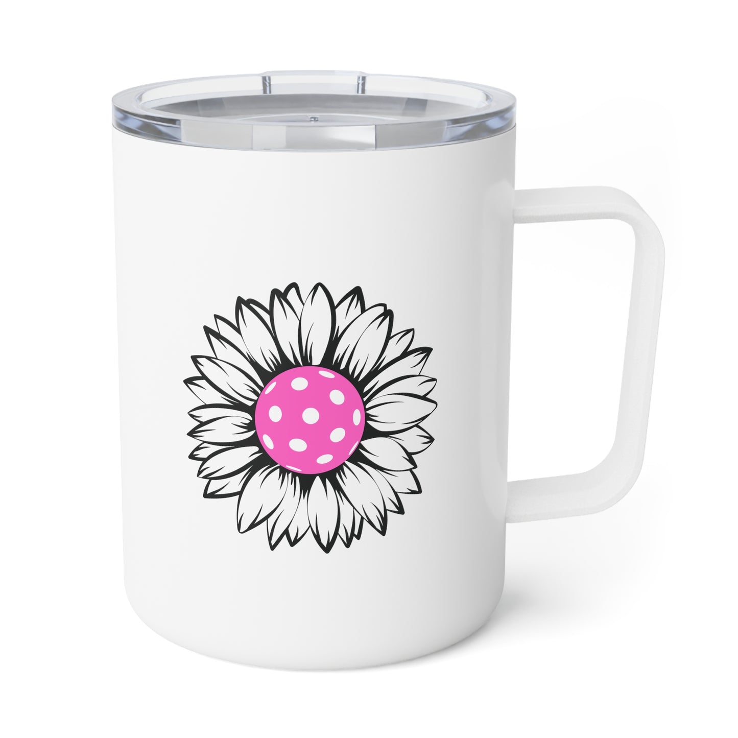 Pickleball Flower Insulated Mug