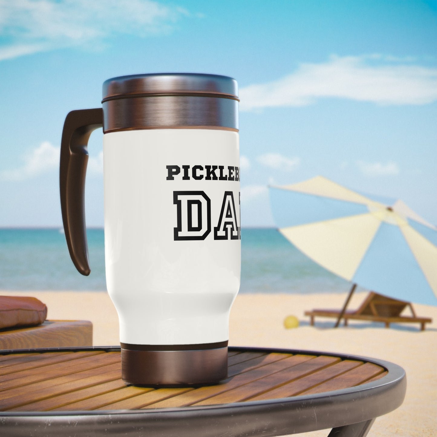 Pickleball Dad Stainless Steel Travel Mug