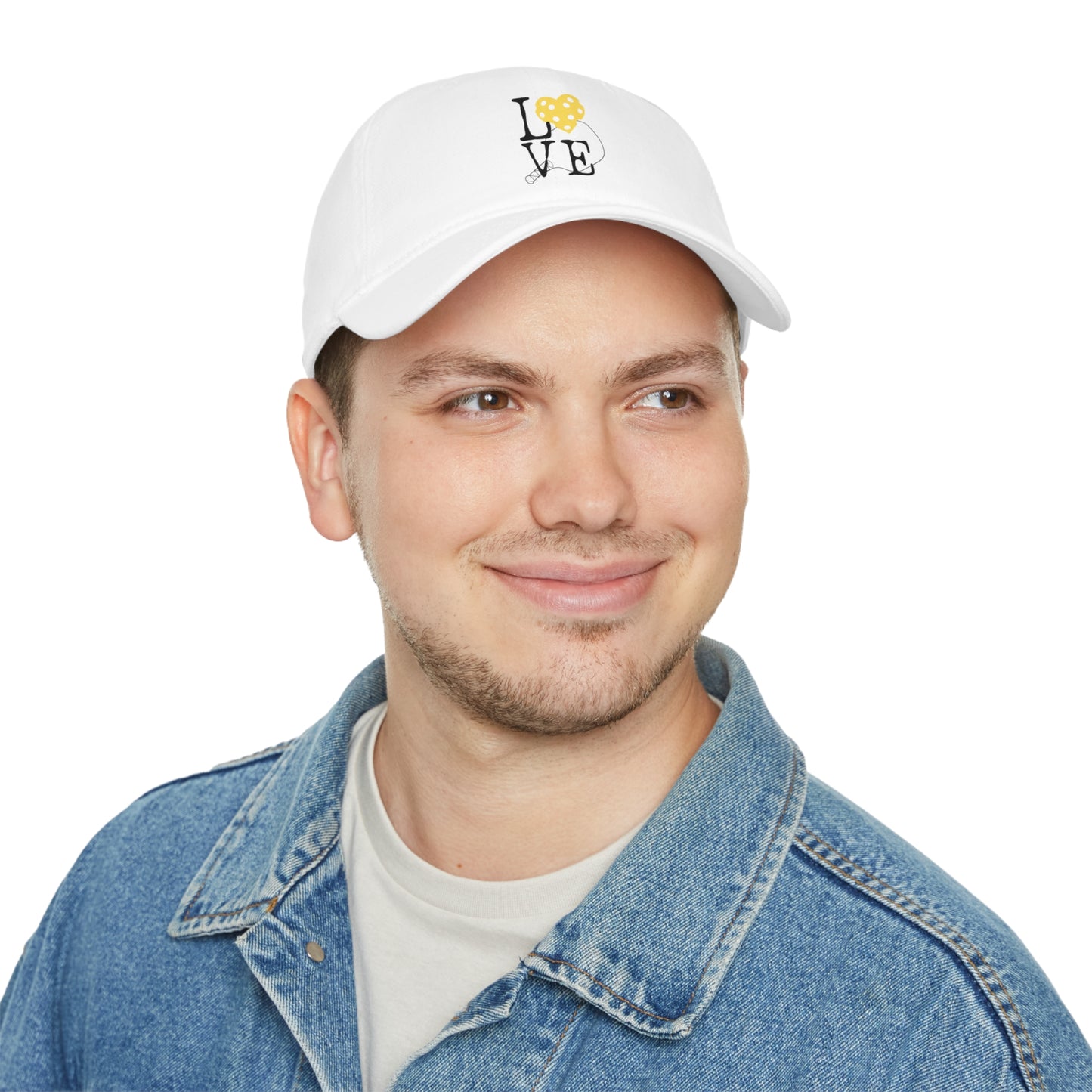 Pickleball Yellow Love Paddle Low Profile Hat