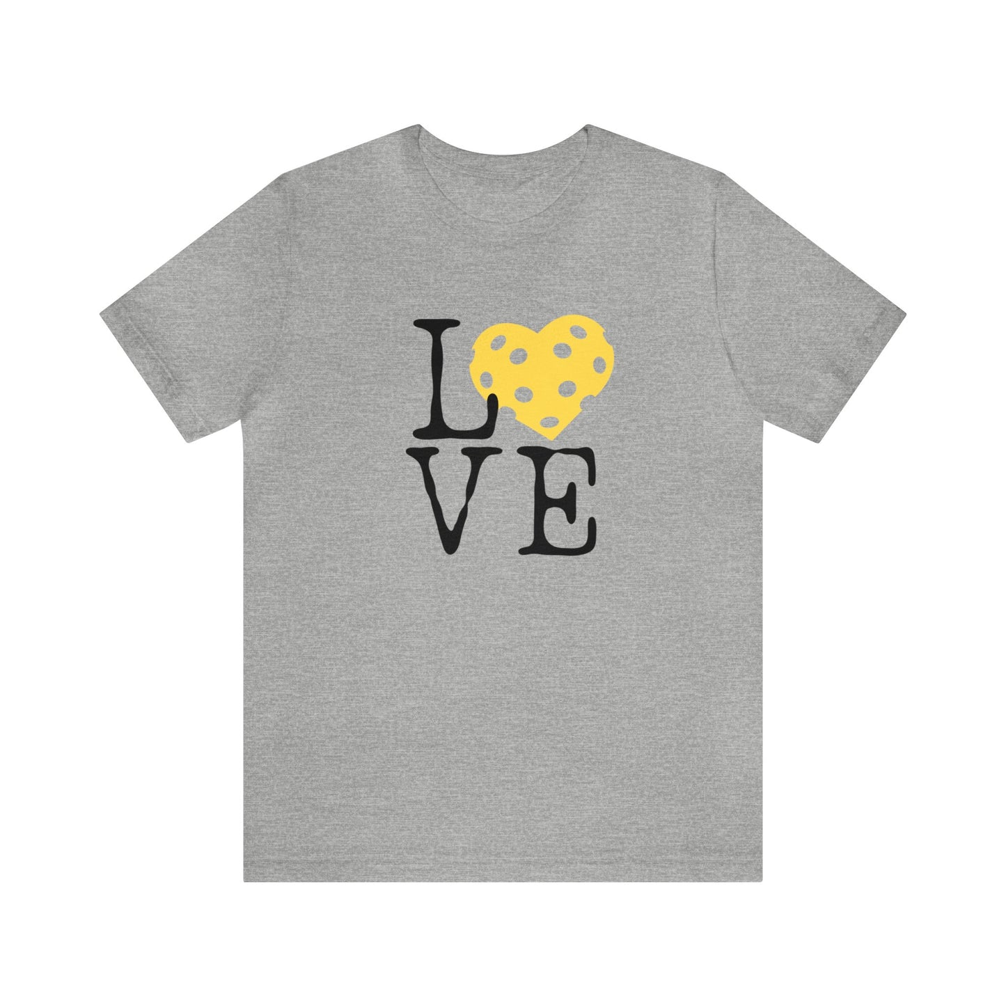 Pickleball Yellow Heart T-shirt