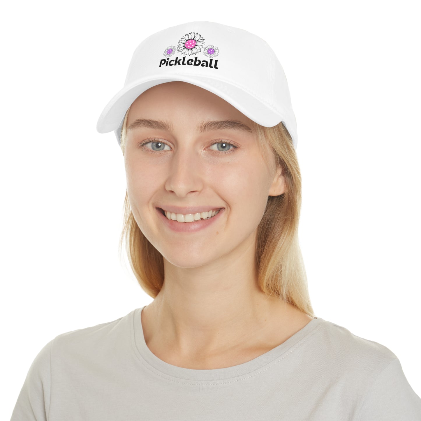 Pickleball 3 Flowers Low Profile Hat