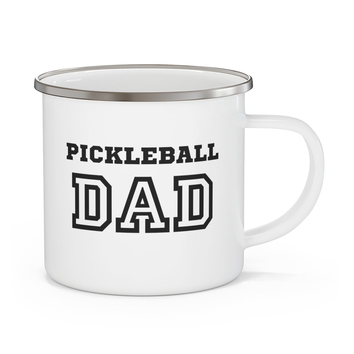Pickleball Dad Enamel Camping Mug