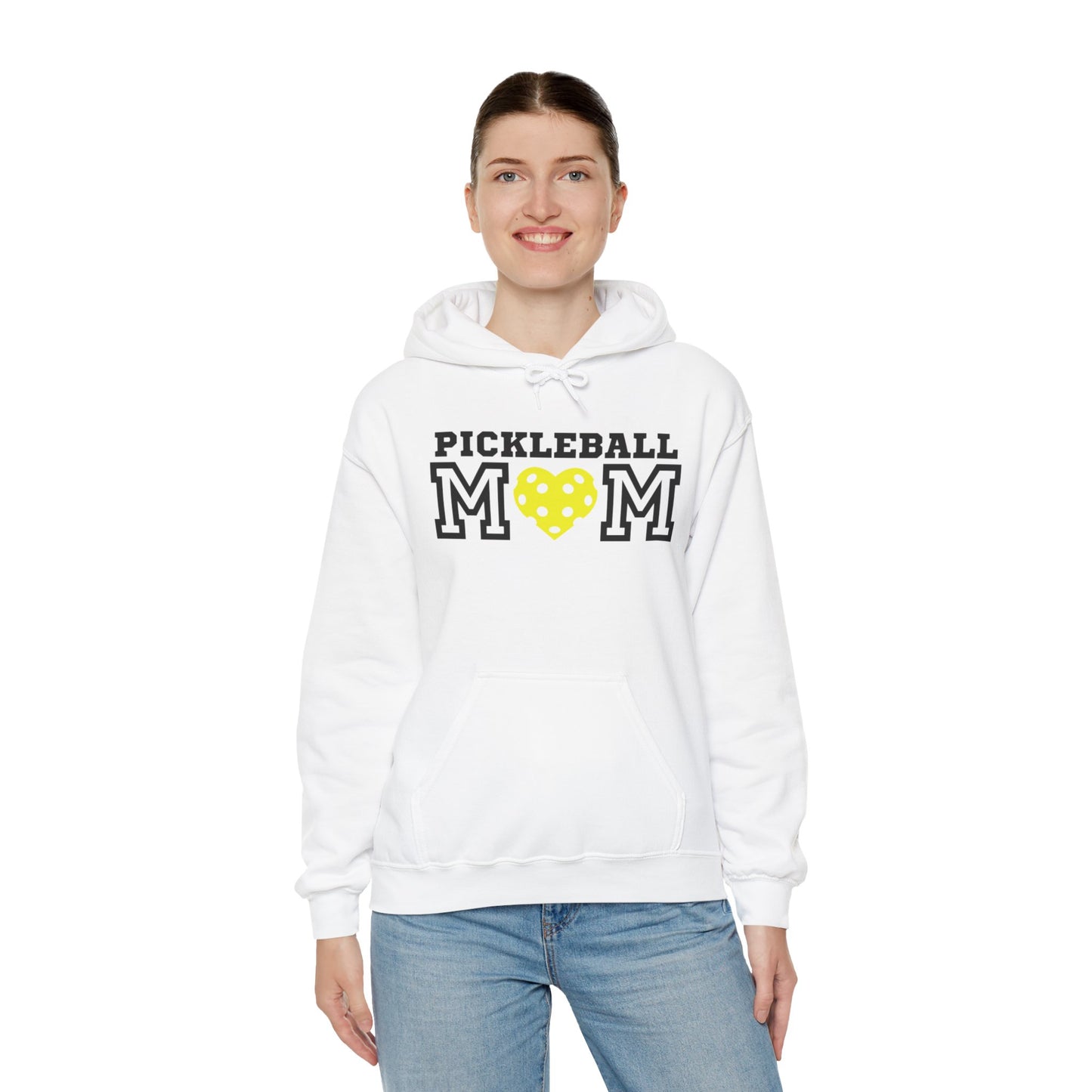 Pickleball Mom Yellow Heart Hoodie
