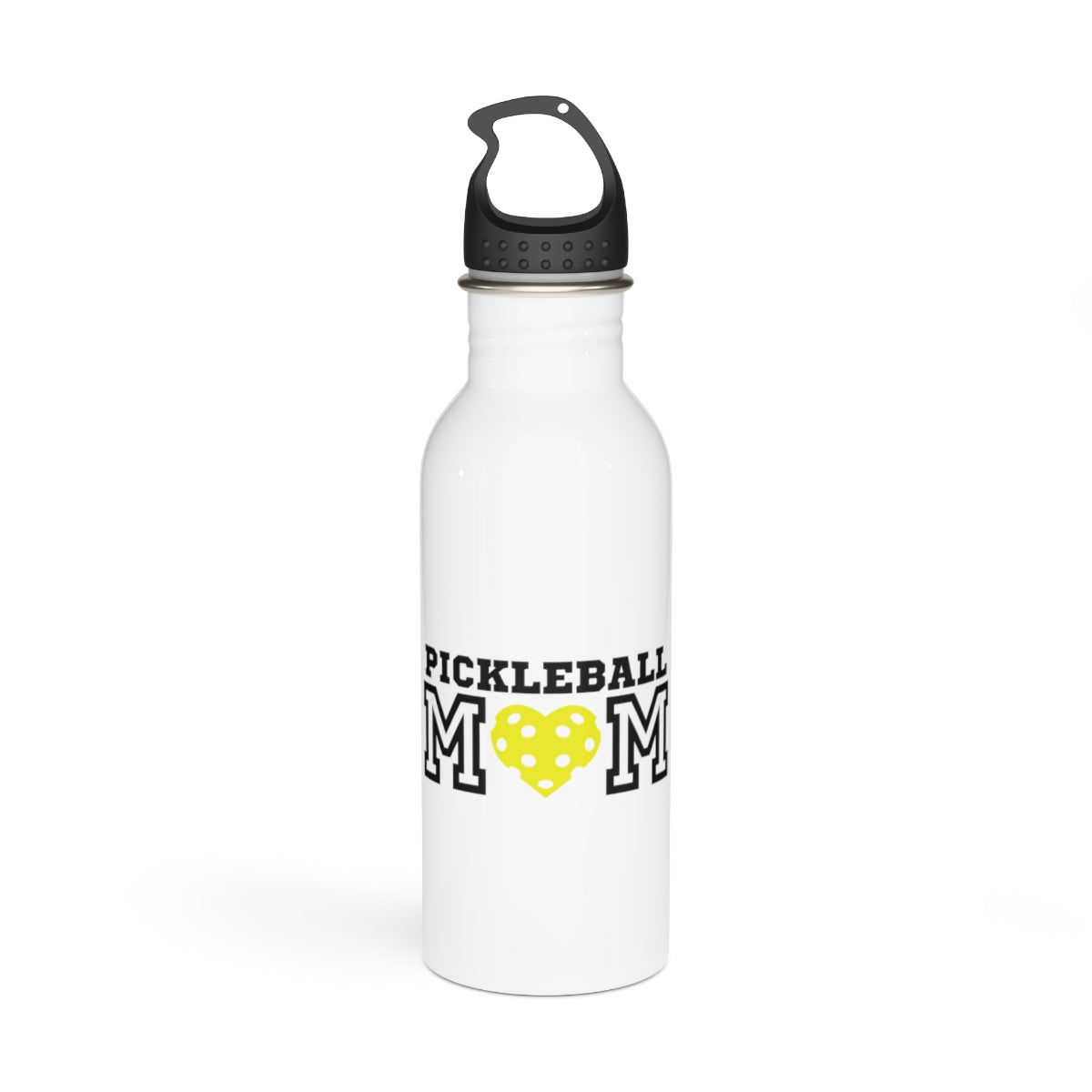 Pickleball Mom Yellow Heart Stainless Steel Water Bottle