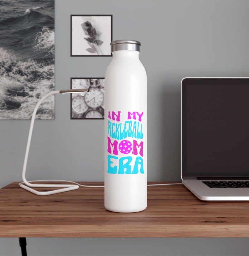 In My Pickleball Mom Era Slim Water Bottle
