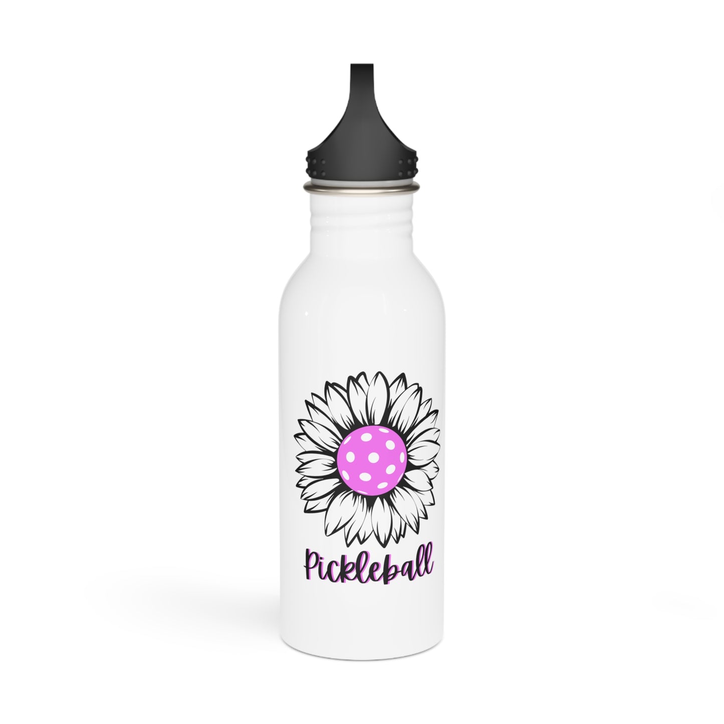 Pickleball Sun Flower Stainless Steel Water Bottle