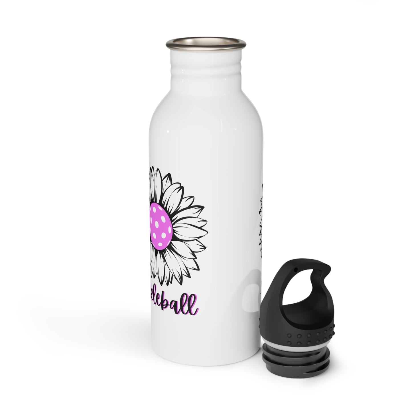 Pickleball Sun Flower Stainless Steel Water Bottle